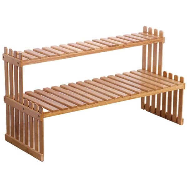 bamboo plant pot stand decorative storage shelf for plant pots