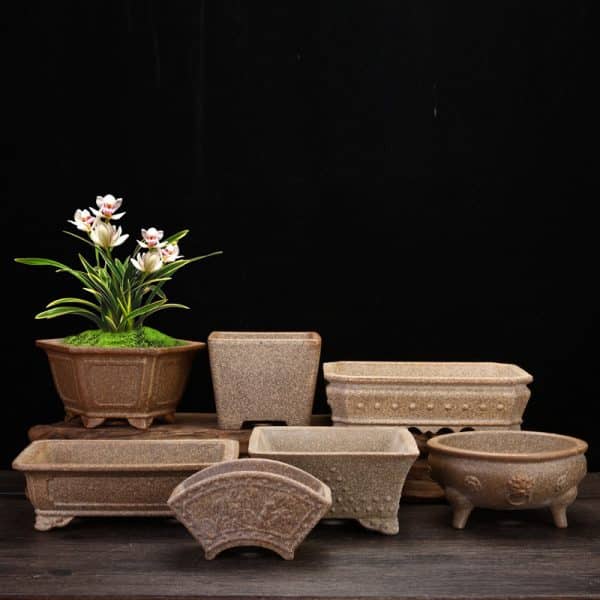 Purple Sand Flower Pot High Temperature Burning Firewood Creative Individual Porcelain Succulent Plant Desktop